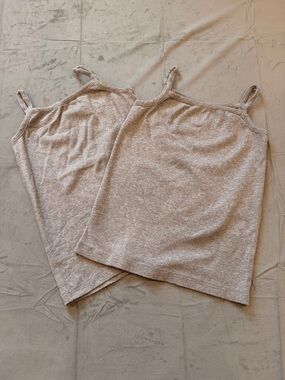 Hanna Andersson 2pcs Girls Tank Top Color Light Gray Size 120/130cm